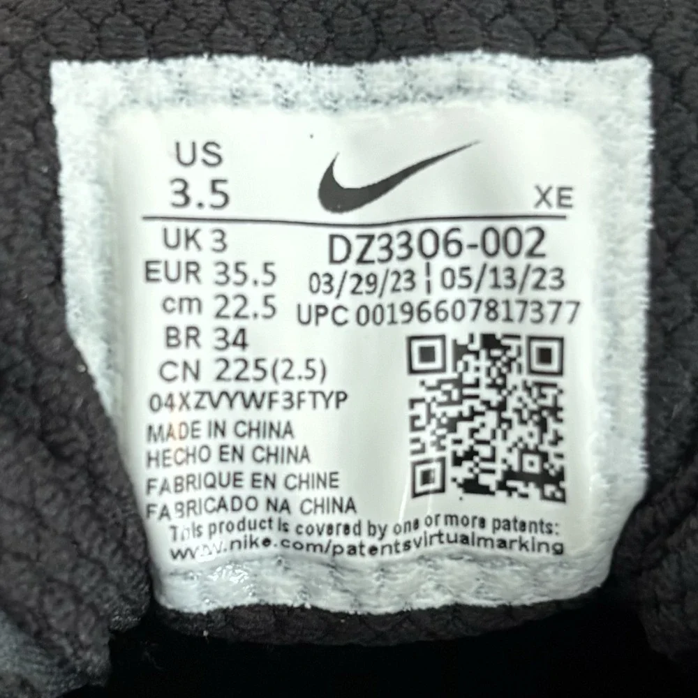 Nike Air Huarache Triple Black Anthracite Running‎ Youth Sneakers Size 3.5 New